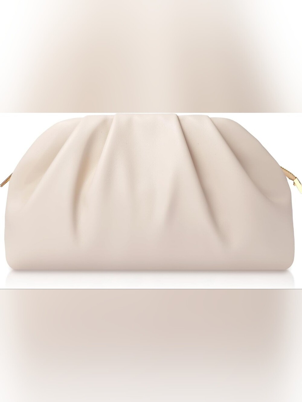 Pleated Clutch Wristlet with Removeable Chain